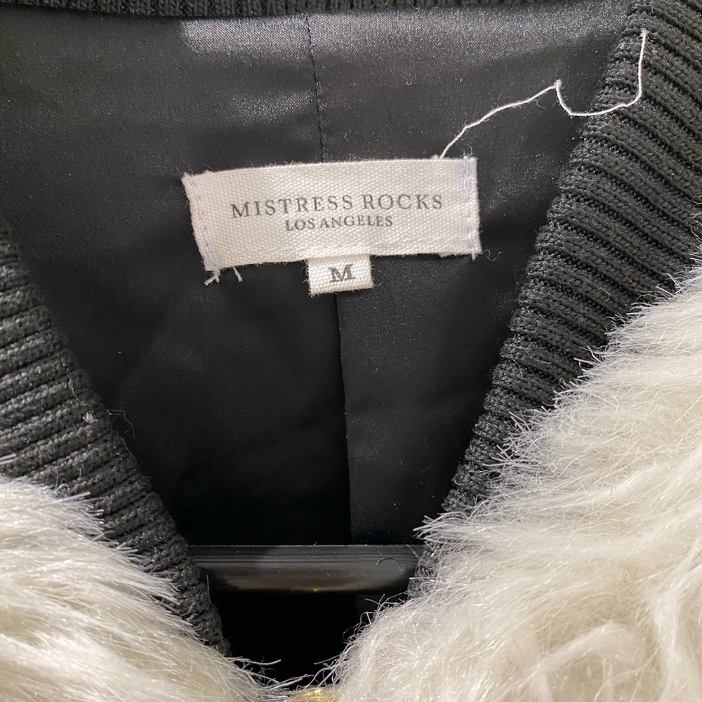 MISSTRESS ROCKS OMBRÉ FAUX FUR ZIP UP COAT - Picture 2 of 4